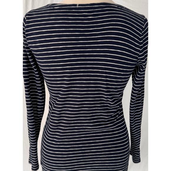 J. Crew Painter Tee Small Navy Blue Stripe Shirt - Picture 5 of 7